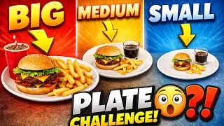 Big Medium Small Plate Challenge 🍽️ | Creative Food Hack #fyp #viral #clips #shorts