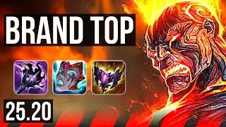 BRAND vs KAI'SA (TOP) | 6 solo kills, Dominating | EUNE Master | 25.20