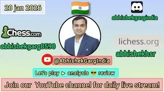 join me for chess Live Stream CHESS PLAY SELF 20-01-2026.