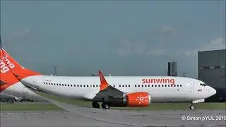 Sunwing Airlines / Boeing 737's (including two special liveries) in Action at Montreal Airport (YUL)