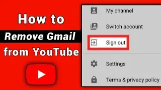 How to Remove YouTube account from YouTube app!! Gmail account sign out from YouTube App!!
