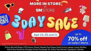 SM Store 3 Day Sale (April 19 - 21) Bumper Ad April 2024