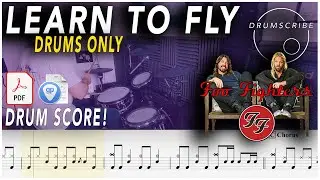 Learn To Fly (DRUMS ONLY) - Foo Fighters | DRUM SCORE Sheet Music | #136 DRUMSCRIBE