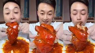 Small pig elbows cooked in iron pot. Look and give feedback.