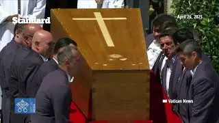 Pope Francis' coffin arrives in Rome for burial