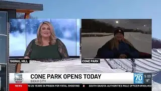 KTIV's Taylor Deckert takes a trip down the tubing hill as Cone Park opens for the season