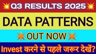 Data Patterns Q3 Results 2025 🔴 Data Patterns Results 🔴 Data Patterns Share News 🔴 Data Patterns