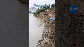 district Shigar face land erosion due to high level flood