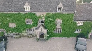 Friars court farm, Clanfield. Oxfordshire countryside from above.