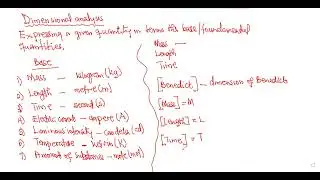 DIMENSIONAL ANALYSIS