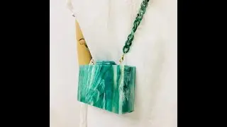 Stunning Trendy Jade Green Acrylic Clutch Bag | WAAMII