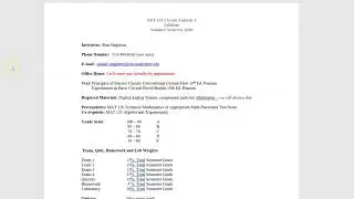 Introduction to Circuits Analysis I at Cincinnati State