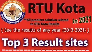 How to check RTU old results  | RTU result all sites | RTU Result update| RTU Results  | RTU kota