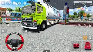 Truk Hino Tronton Tangki Semen Tiga Roda Logistik l Mod Bus Simulator Indonesia