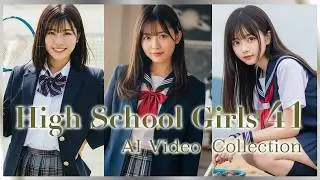 【可愛い女子高生】Daily Life of High School Girls41 AI music video[Cute High School Girl]#美女#beauty#セーラー服#ai