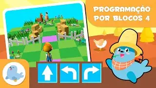 👧 PROGRAMA&Ccedil;&Atilde;O por BLOCOS para crian&ccedil;as 🤖 Epis&oacute;dio 4 ⏩ Virar &agrave; direita e &agrave; esquerda ⏪