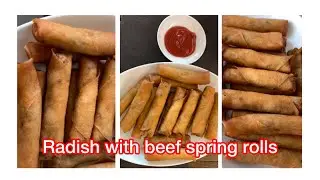 How to cook Radish and beef spring rolls #youtubevideo #cooking #cookingathome #cookingchannel #cook