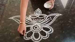 🪔Diwali vilakku 🪔kolam🌺/freehang rangoli/deepam kolam🌸/Diwali rangoli muggulu