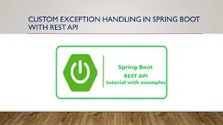 custom exception handling in spring boot with rest api  part 1| rest api | spring boot|