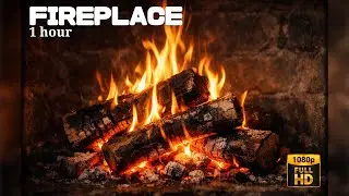 COZY FIREPLACE 🔥 1 HOUR | Stress Relief & Calm