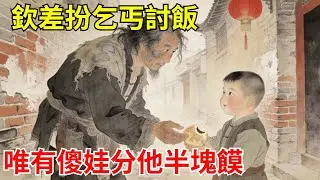 欽差扮乞丐討飯，全村關門閉戶，唯有傻娃分他半塊饃。兩年後八擡大轎停村口：小主子，老太爺接您回府襲爵！#故事頻道#聽書#民間故事#說書#善有善報#爽文