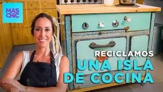 PASO a PASO: CONVERTIMOS UNA COCINA VIEJA en una ISLA DE COCINA 🔨| Mas Chic