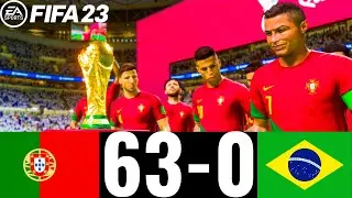 FIFA 23 - PORTUGAL 63 - 1 BRAZIL  ! FIFA  WORLD CUP FINAL 2022  QATAR  ! FIFA 23 PC NEXT GEN