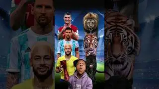 Ronaldo, Messi, Neymar VS Lion, Tiger, Balck Panther 🔥😍 #ronaldo #messi #neymar #lion
