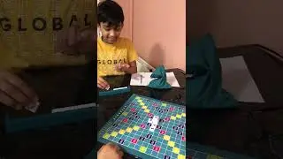 Me and my sister playing Scrabble words game board. நானும் என் சகோதரியும் கேம் விளையாடுகிறோம்.