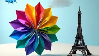Make easy paper flower step-by-step 