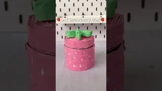DIY strawberry jewelry box🍓| #diy #craft #homemade #art #viralshorts