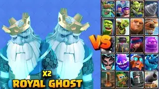 ROYAL GHOST x2 vs ALL CARDS | Clash Royale | Royal OVS