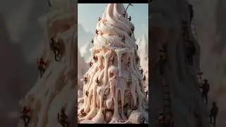 Tiny Workers Climb a Melting Ice Cream Mountain 🍦⛰️ | Sweetest Adventure Ever!