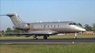 ✈ VistaJet Malta Bombardier Challenger 350 9H-VCG Take-off from London Southend Aiport!