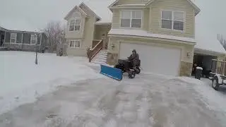 Homemade Diesel Snow Plow clears driveways perfectly.