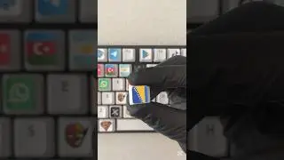 Painting Bosnia Flag on Keyboard Keys!