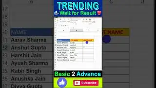 FIRST NAME AND LAST NAME SEPARATE IN EXCEL #tutorial #excel #exceltraining #exceltips #exceltutorial