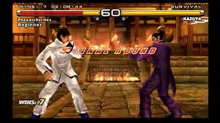 Tekken 5 Law Survival Mode 13 wins