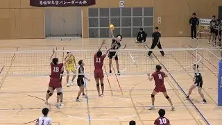 大塚達宣 早稲田大学 vs 福山平成大学 第2セット 全日本インカレ2019男子準々決勝 Japan volleyball