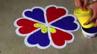 Thai poosam 2026 🌻 special flower rangoli kolam🌻3*2 beautiful kolangal 🌻pandaga muggulu