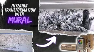 Spray paint WOW Interior transformation. Monstera and tropical plants