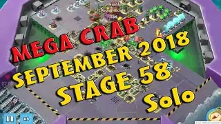 BOOM BEACH, MEGA CRAB, SEPTEMBER 2018, STAGE 58 Solo