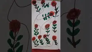 Beautiful and Simple Abstract heart and florals drawing  🌈 ✨ 🌺 🎨🌹 💮🤍 #FableandFold