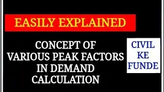 PEAK FACTORS FOR WATER DEMAND CALCULATION !