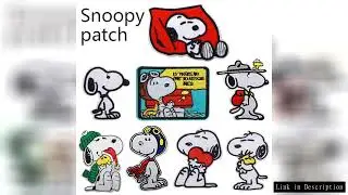 Snoopy Patch Cartoon Embroidered Iron on Patches for Clothing Fashion Backpack Jacket Jeans Sticker