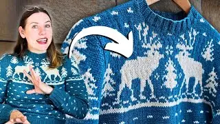 What Secrets can a Vintage Sweater Reveal? || A Resized Ski Sweater