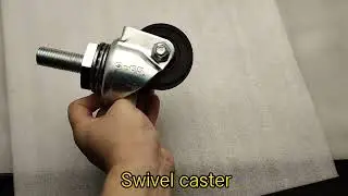 Thread stem casters Low gravity swivel castors 2.5 inch black nylon caster wheel