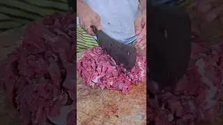 Fresh Mutton keema cutting | Best keema cutting skill |