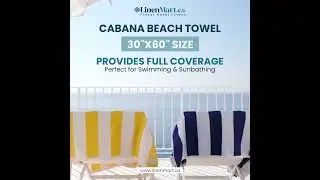 Get generously sized Cabana Stripes Beach Towels!
