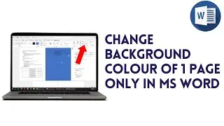 Trick To Change Background Colour Of 1 Page Only In Ms Word